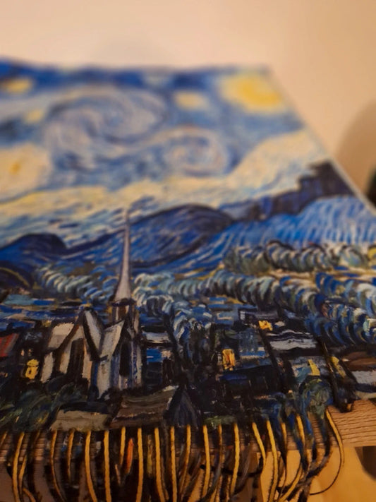 Grande Écharpe élégante – Style Van Gogh, "La Nuit étoilée"