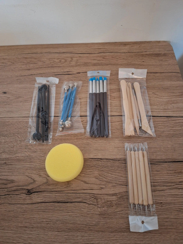 Magnifique Ensemble de 24 outils de modelage pour poterie 🎨 NEUF
