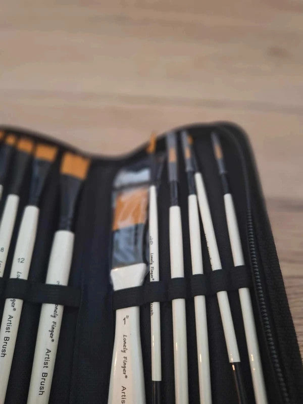 🎨 Set de 12 Pinceaux polyvalents avec Étui Portable - Qualité supérieure - Neuf