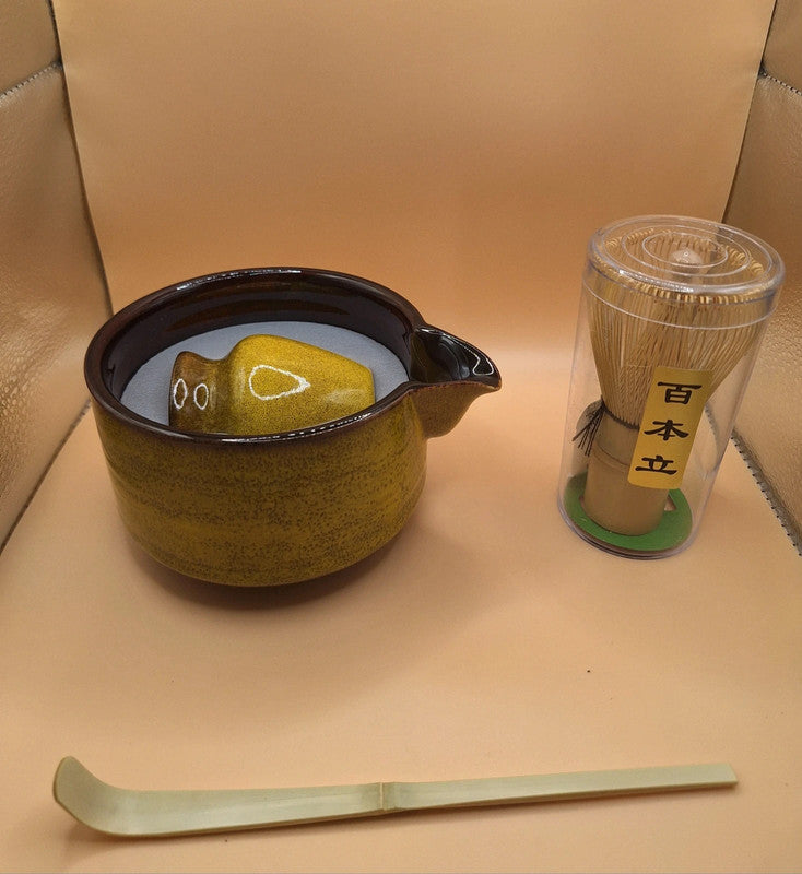 🌕🔥 Koon – 黄温 Set de Matcha 4 pièces - Lumière de feu