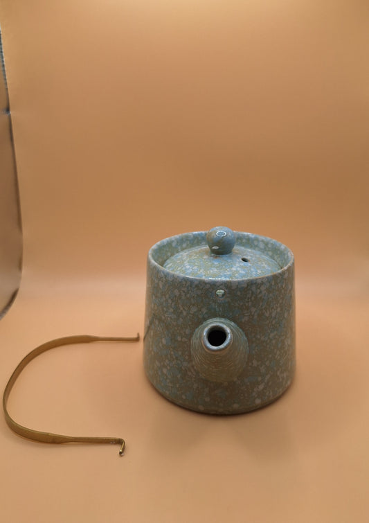 đż Superbe ThĂ©iĂšre en CĂ©ramique Bleu CĂ©ladon â 200 ml â PoignĂ©e DorĂ©e & Design