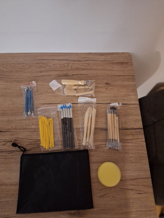 Set complet de +40 pièces poterie - Sculpture + sac de transport 🎨👜