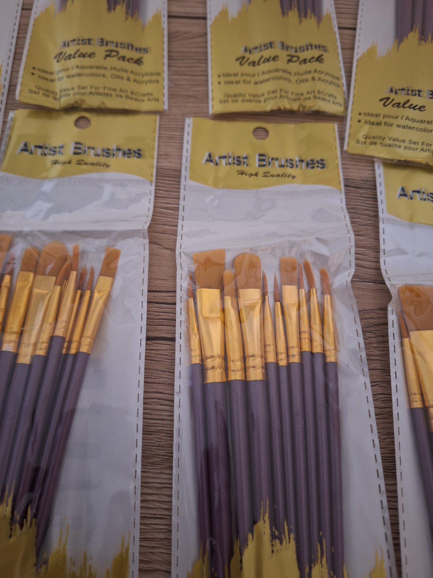 Pack of 40 brushes - Premium nylon - Black, blue or purple handle