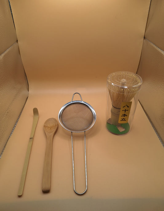 Set d'Outils Matcha – Harmonie Naturelle (4 pièces)