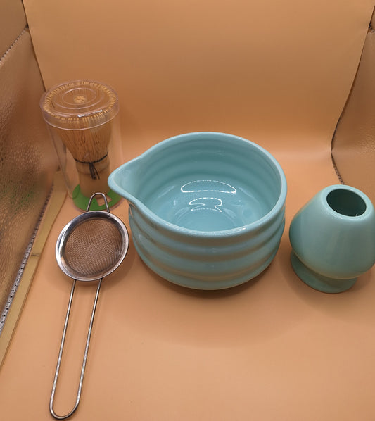 🌊💠 "Aokumo" 青雲 – L’écume céleste - Set de matcha 5 pièces