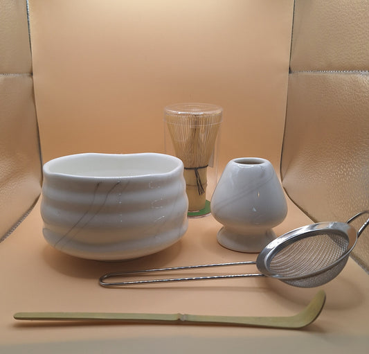 🍵 Set Matcha “Sumi” – Marbre & Encre, l’harmonie sur céramique