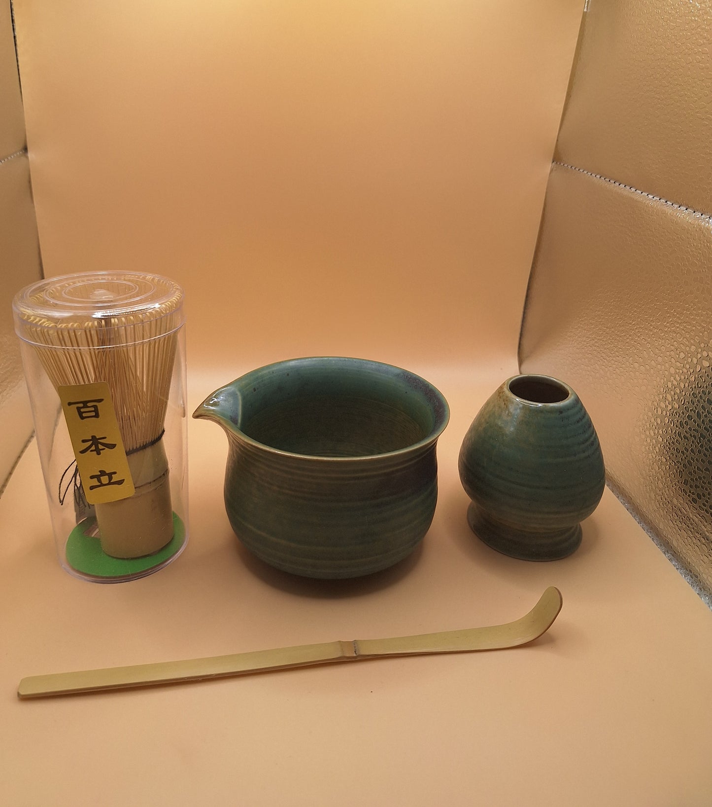🫒🍵 Kit Matcha 4 pièces Midori Kogane – 緑黄金 L’or d’olive