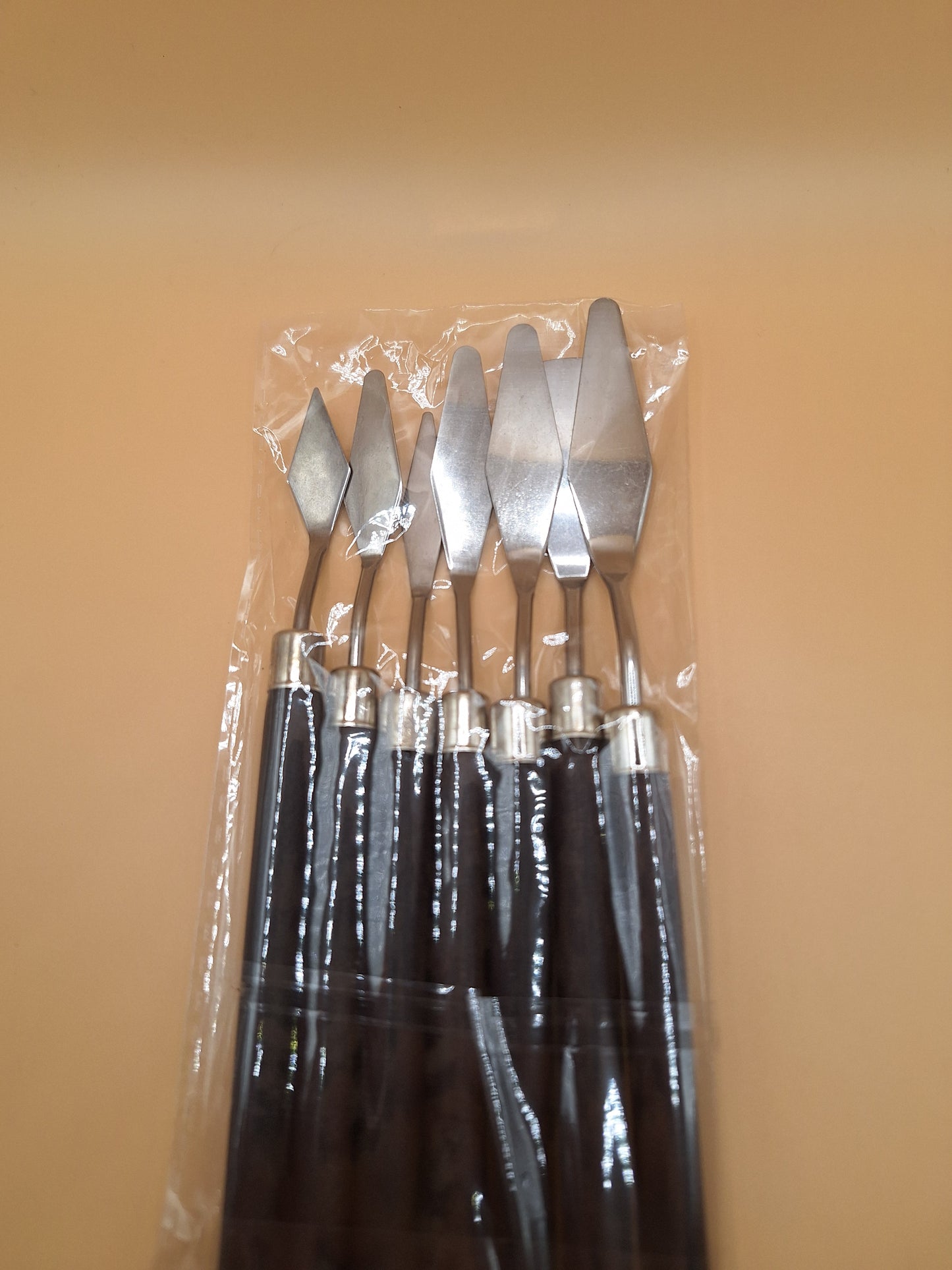 đš Ensemble 7 couteaux Ă palette acier inox & bois - Neuf