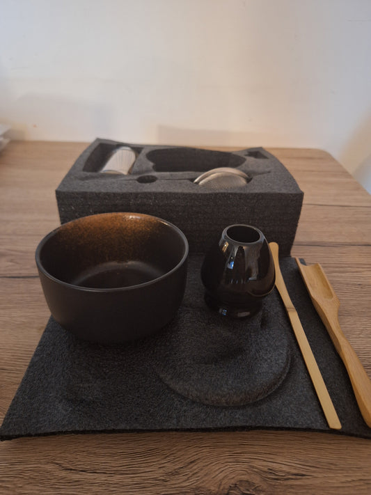 🌿Yoru no Shizuku (夜の雫) — Coffret Matcha Goutte de Nuit en céramique