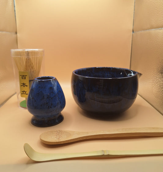 🌀 Set Matcha 6 pièces en céramique Ameiro (雨色)