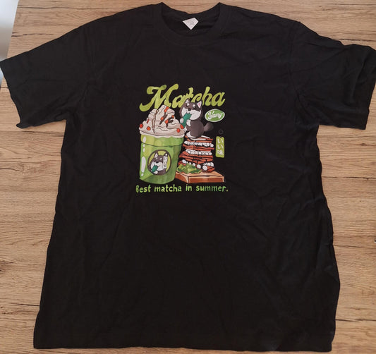 🍦 T-shirt Femme – Best Matcha in Summer avec Husky & Chantilly 🐶🍵