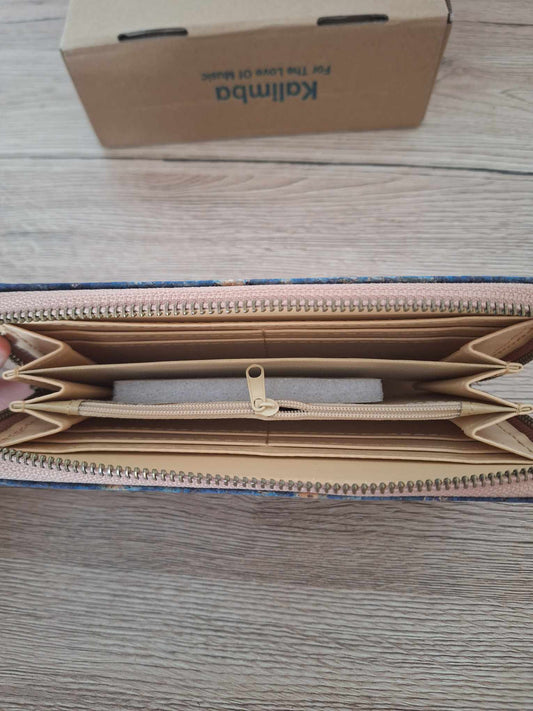 Portefeuille Femme Van Gogh Nuit étoilée - Pochette Spacieuse en Liège avec Fermeture Zippée