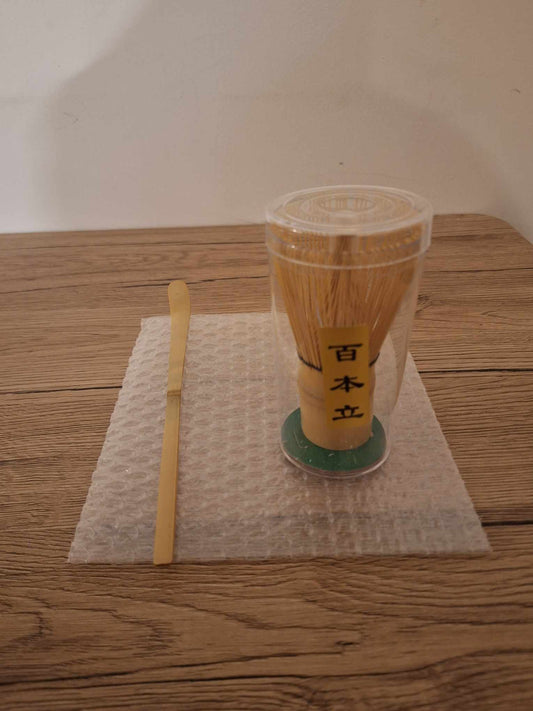 🍵 Kit Traditionnel Matcha – Chasen & Chashaku en Bambou 🍵