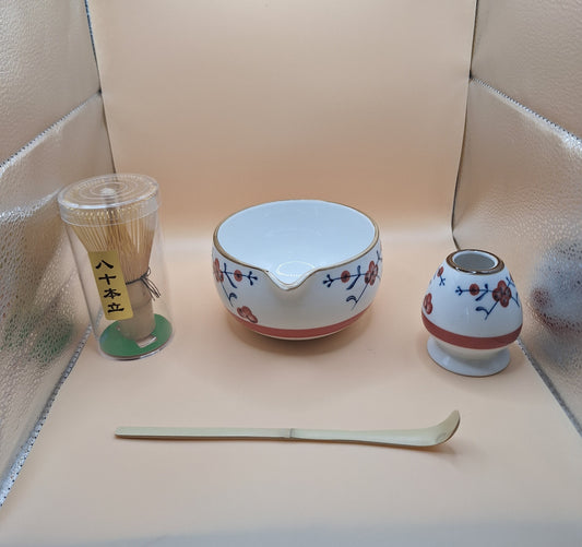 🌸🍃 "Ume no Hane" 梅の羽 – Les ailes du prunier - Set de Matcha
