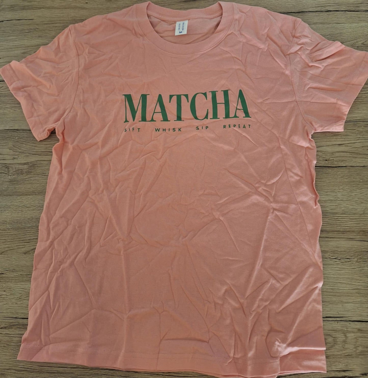 🔁 4. T-shirt Matcha: Sift, Whisk, Sip, Repeat 100% coton