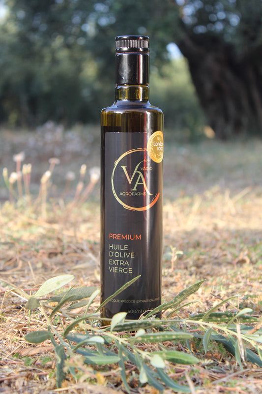 🏅 Huile d’Olive Vierge Extra Premium – Variété Halkidiki • 50 ml • 500 ml -