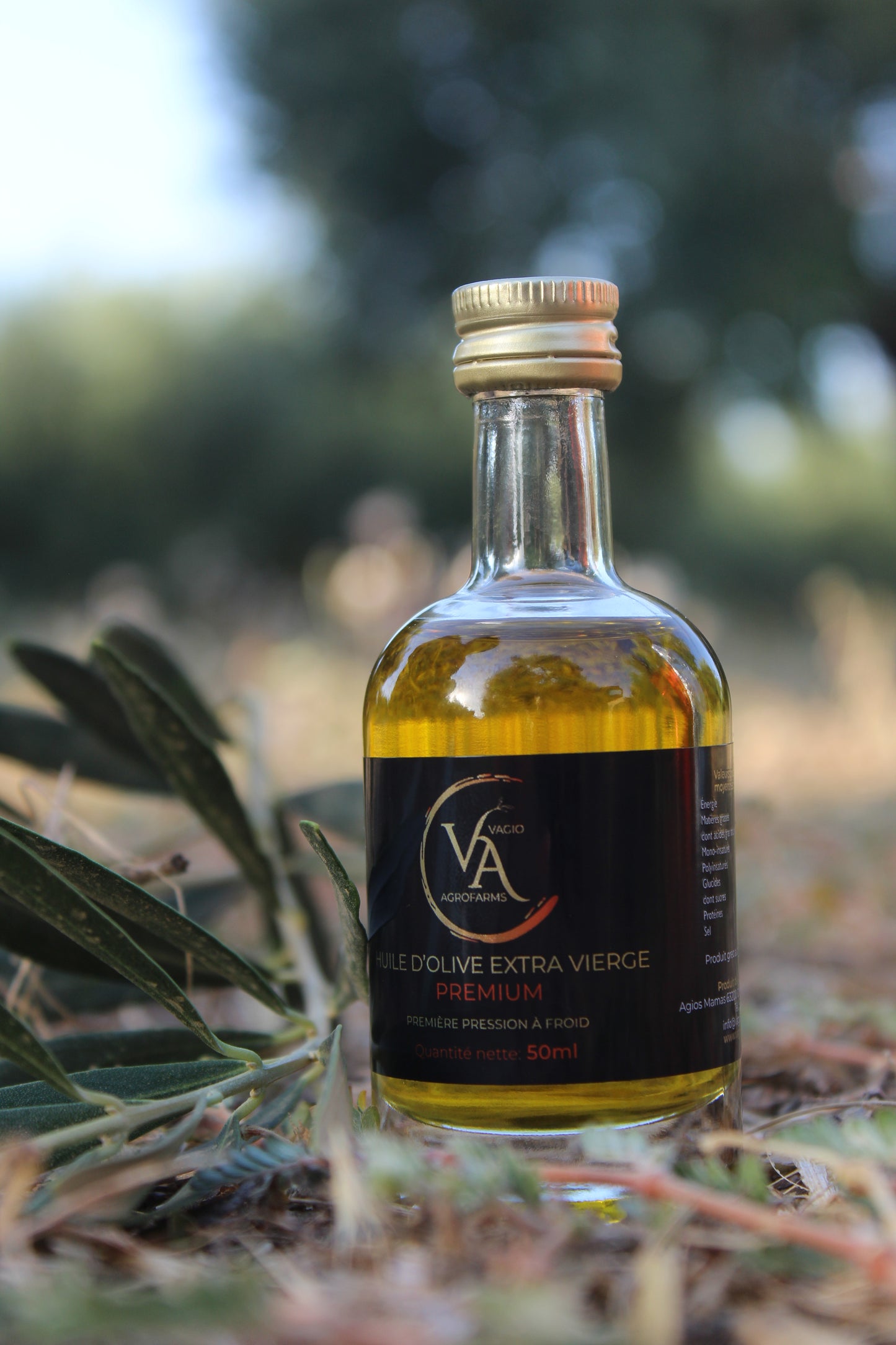 🏅 Premium Extra Virgin Olive Oil – Chalkidiki Variety • 50 ml • 500 ml -
