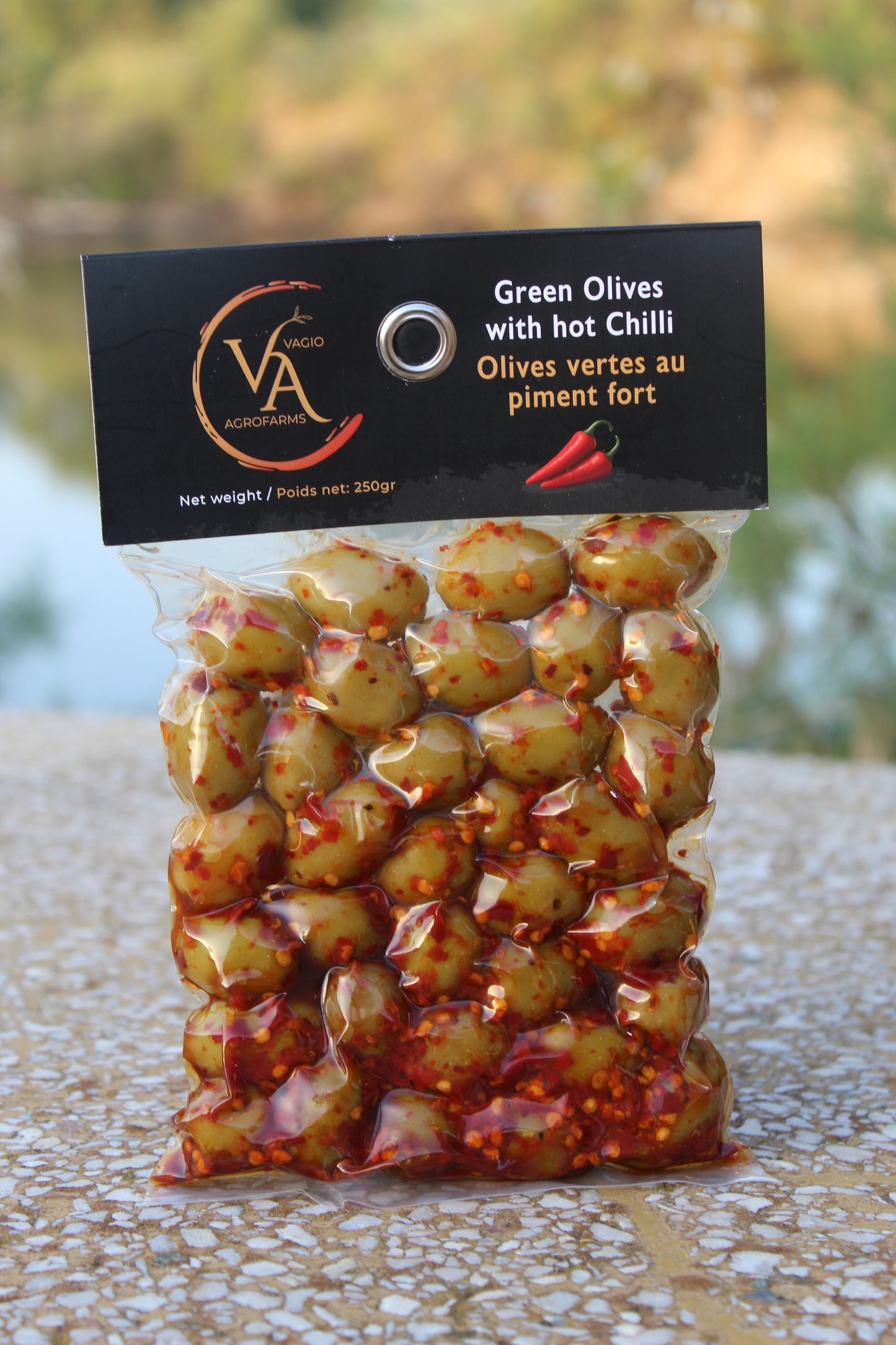 🫒 Halkidiki Green Olives – 250 g – Oregano • Thyme • Plain • Chili