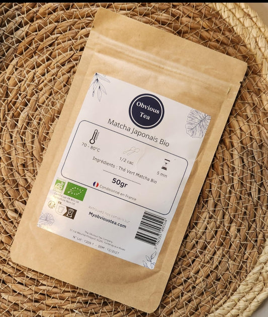 🌿 Poudre Matcha Bio d’Obvious Tea – Poudre de thé vert d’exception 50gr - 100gr - 200gr