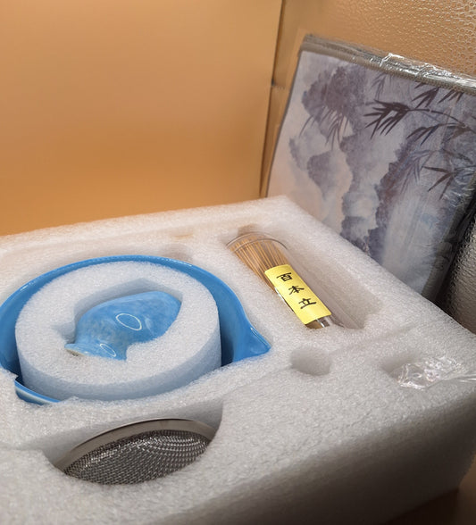 💙🍵 Aonagi – 青凪 Set de Matcha 7 Pièces -Le calme bleu. Une mer sans vent.