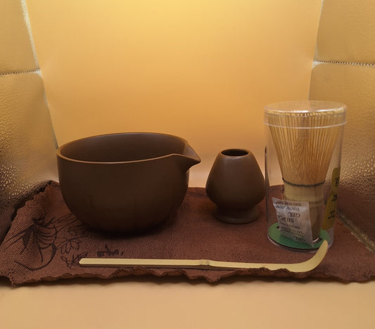 🟤🍂 Tsuchinami – 土波 Set de Matcha 5 pièces - Vagues de Terre