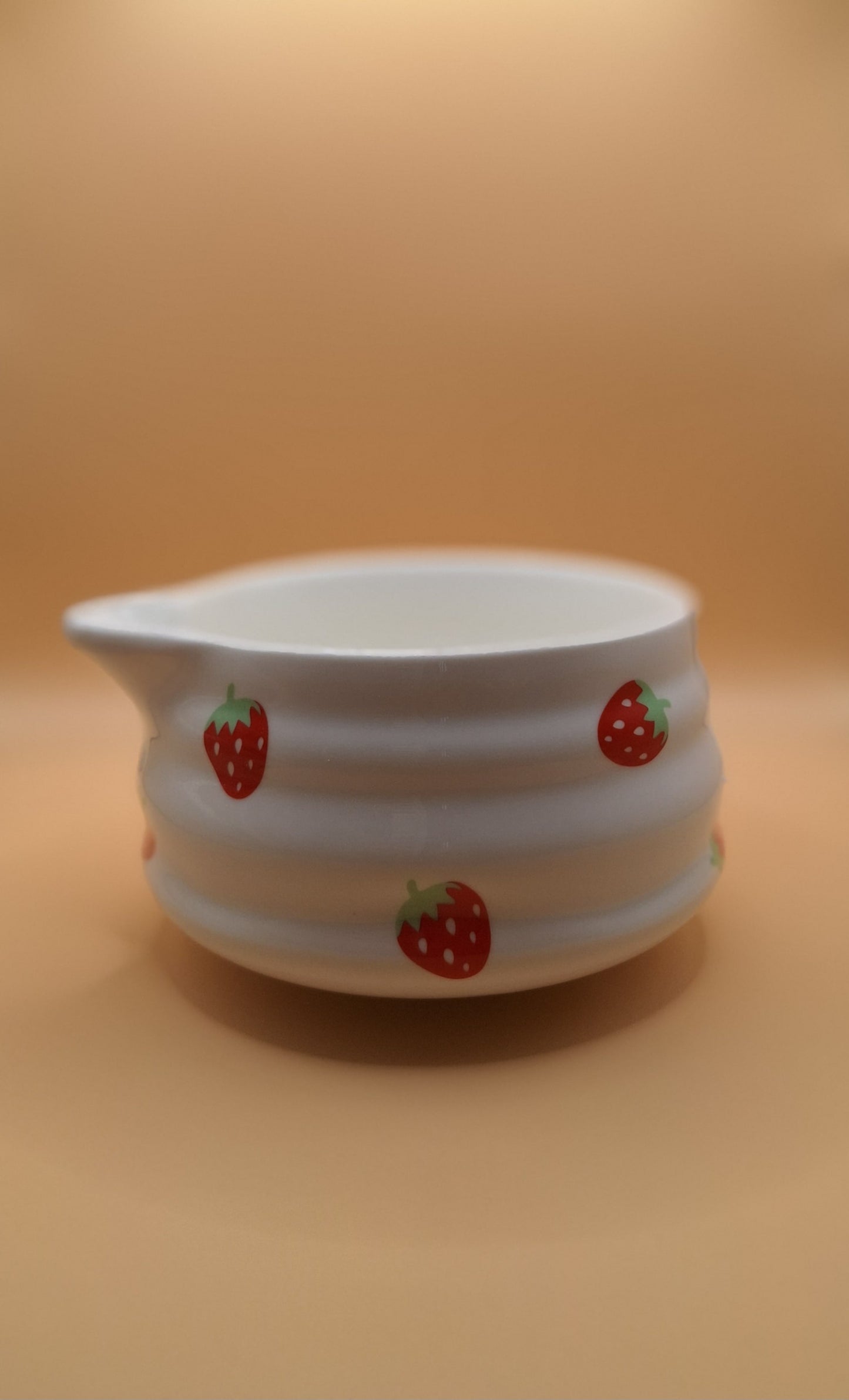 🍓✨ Bol à Matcha blanc – “Fraise d’Été” cuillère optionnelle 🍵)
