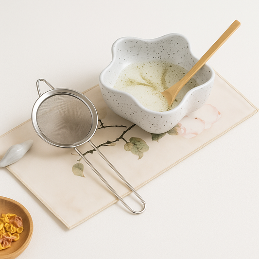 🌸 Set de Matcha Japonais 4 pièces en céramique “Hoshi no Umi” – 海の星 (Étoile de Mer) 🌸