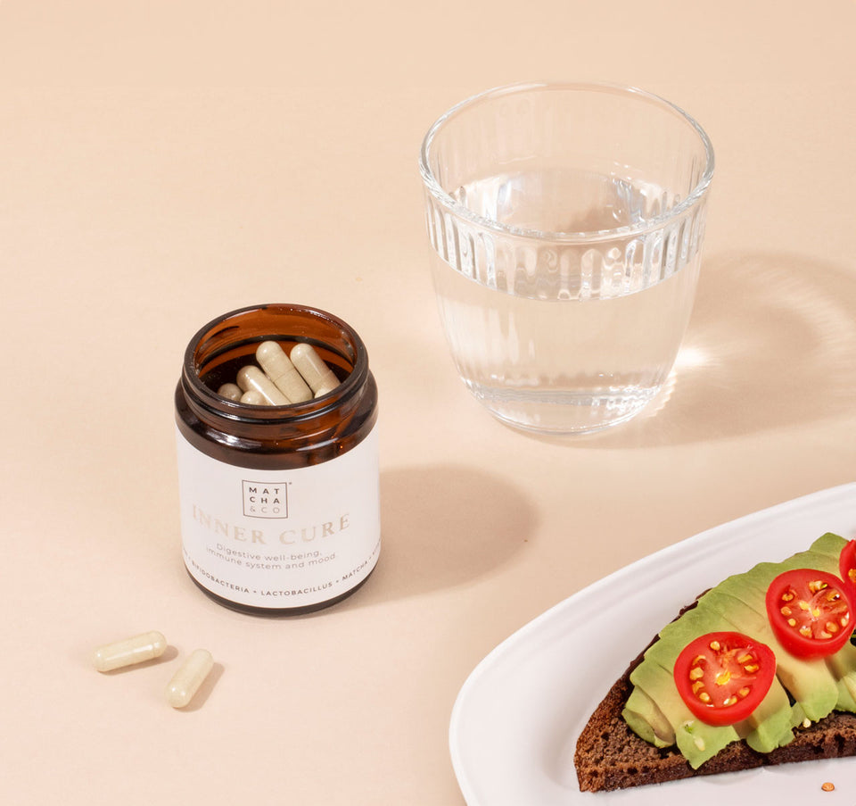 đ± Inner Cure â Bien-ĂȘtre Digestif & Humeur
Probiotiques ⹠Matcha Cérémonial ⹠L-Tryptophane ⹠Vitamine B6 - Matcha & Co