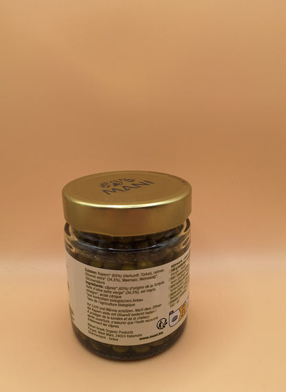 🌿 Câpres à l’Huile d’Olive BIO – 180g | Mani, Péloponnèse