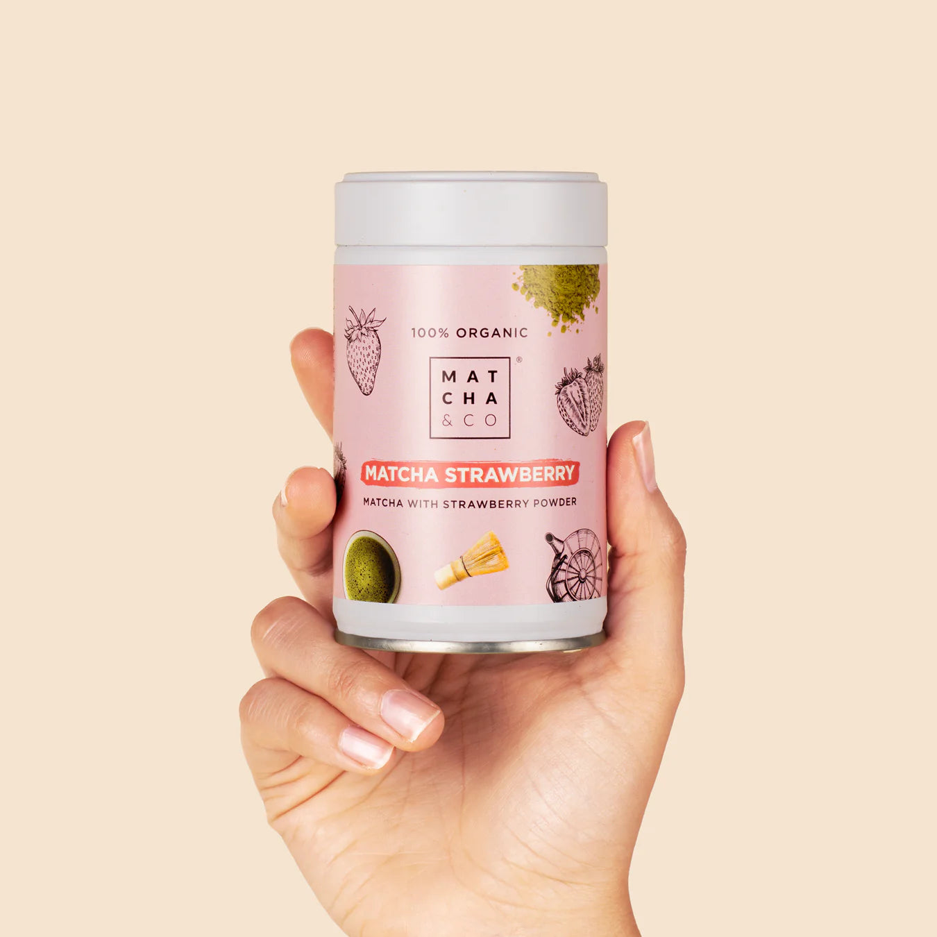 🌸 Matcha&Co – Matcha Fraise Bio · Qualité cérémonial🍓