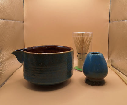 🌊 Matcha Set “Aokuchi” – Blue burst, fire force