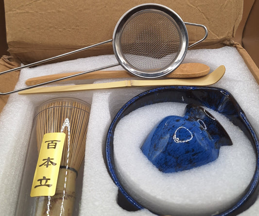 🌀 6-piece Matcha Set in Ameiro Ceramic (雨色)