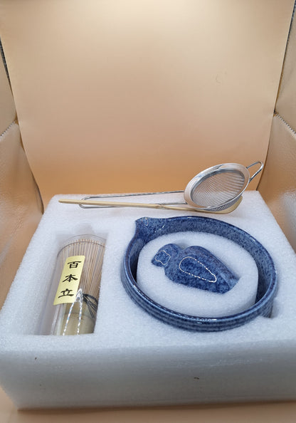 Set Matcha Aoshimo (青霜)  Givre bleu