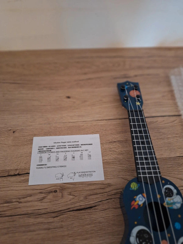 🌟 Magnifique ukulélé pour enfants - Thème astronaute 🚀🎶