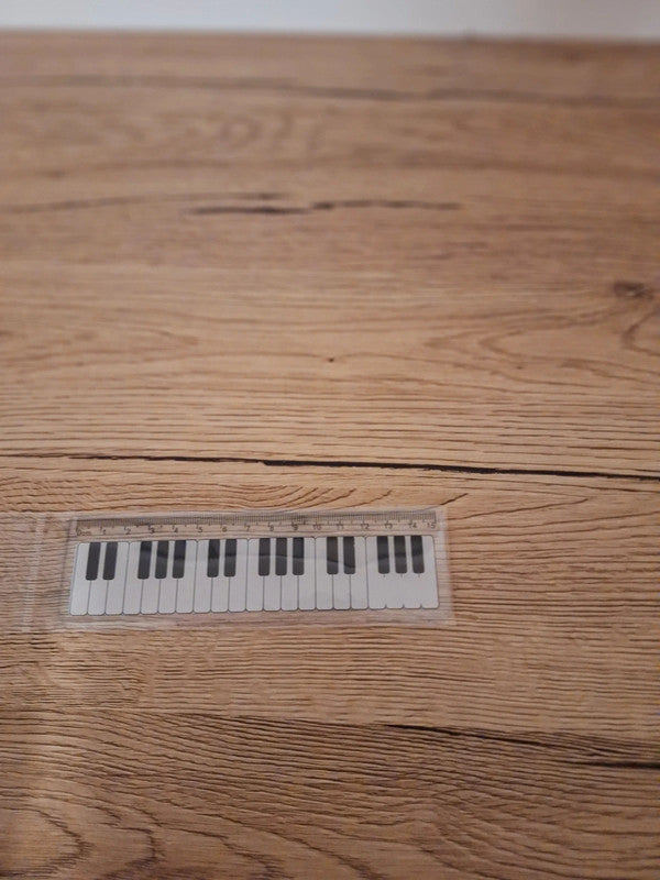 Piano Ruler 15cm - Elegant Black and White Design, Perfect for Music Students 🎹