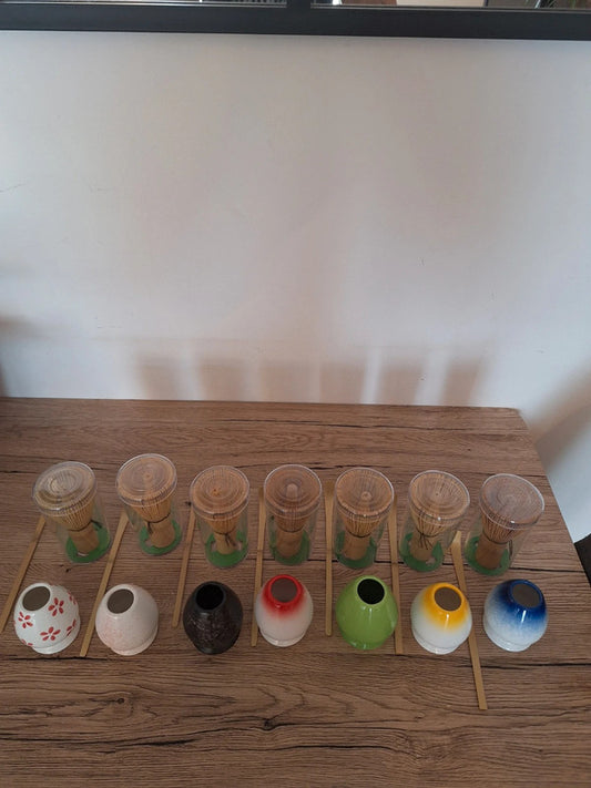 🍵Ensemble Matcha Authentique – Art du Thé &amp; Raffinement 🌿 couleur au choix