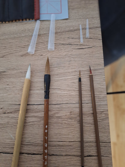 18 Piece Kit - 15 Calligraphy Brushes &amp; Sumi-e Traditional Painting 🎨 Brand New