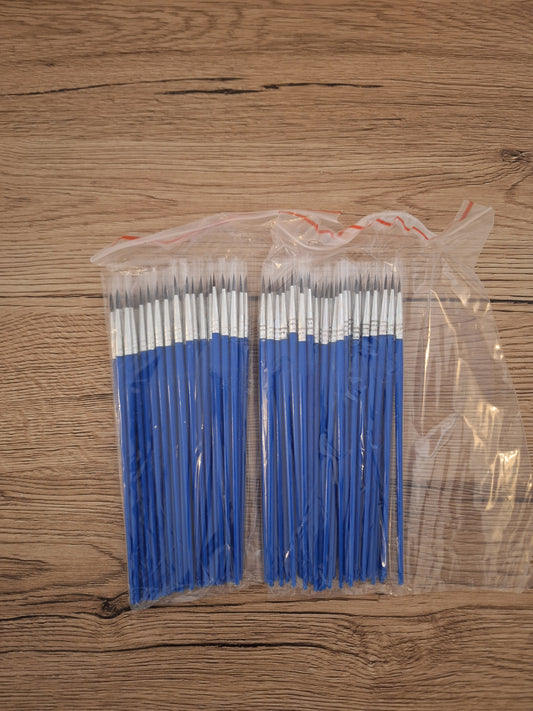 🎨 100-Piece Precision Brush Set – Fine Tip | For Acrylic, Oil &amp; Watercolor Painting