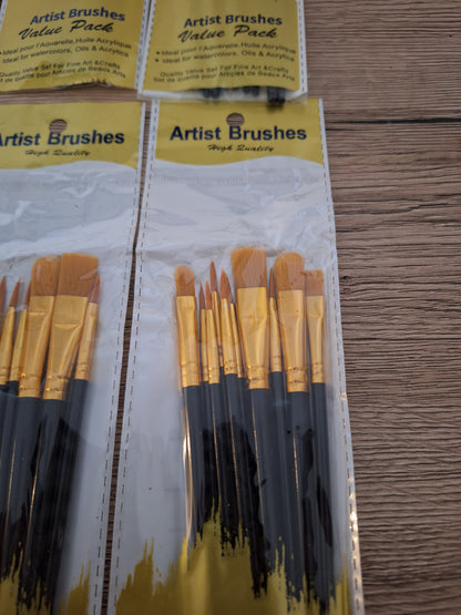 Pack of 40 brushes - Premium nylon - Black, blue or purple handle