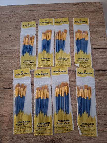 Pack of 40 brushes - Premium nylon - Black, blue or purple handle