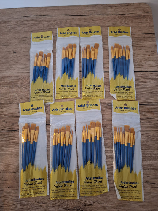 Pack of 40 brushes - Premium nylon - Black, blue or purple handle