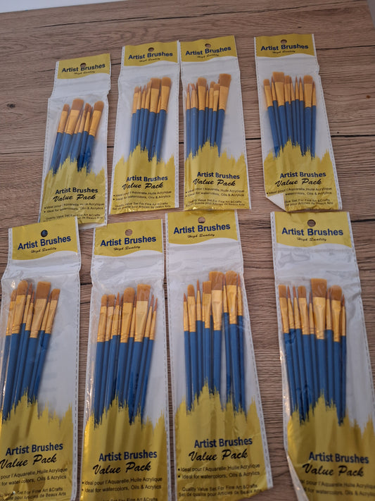 Pack of 40 brushes - Premium nylon - Black, blue or purple handle