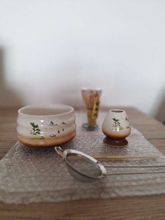🍵 5-piece Matcha Set – “Distant Mountains” Edition