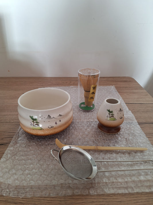 🍵 5-piece Matcha Set – “Distant Mountains” Edition