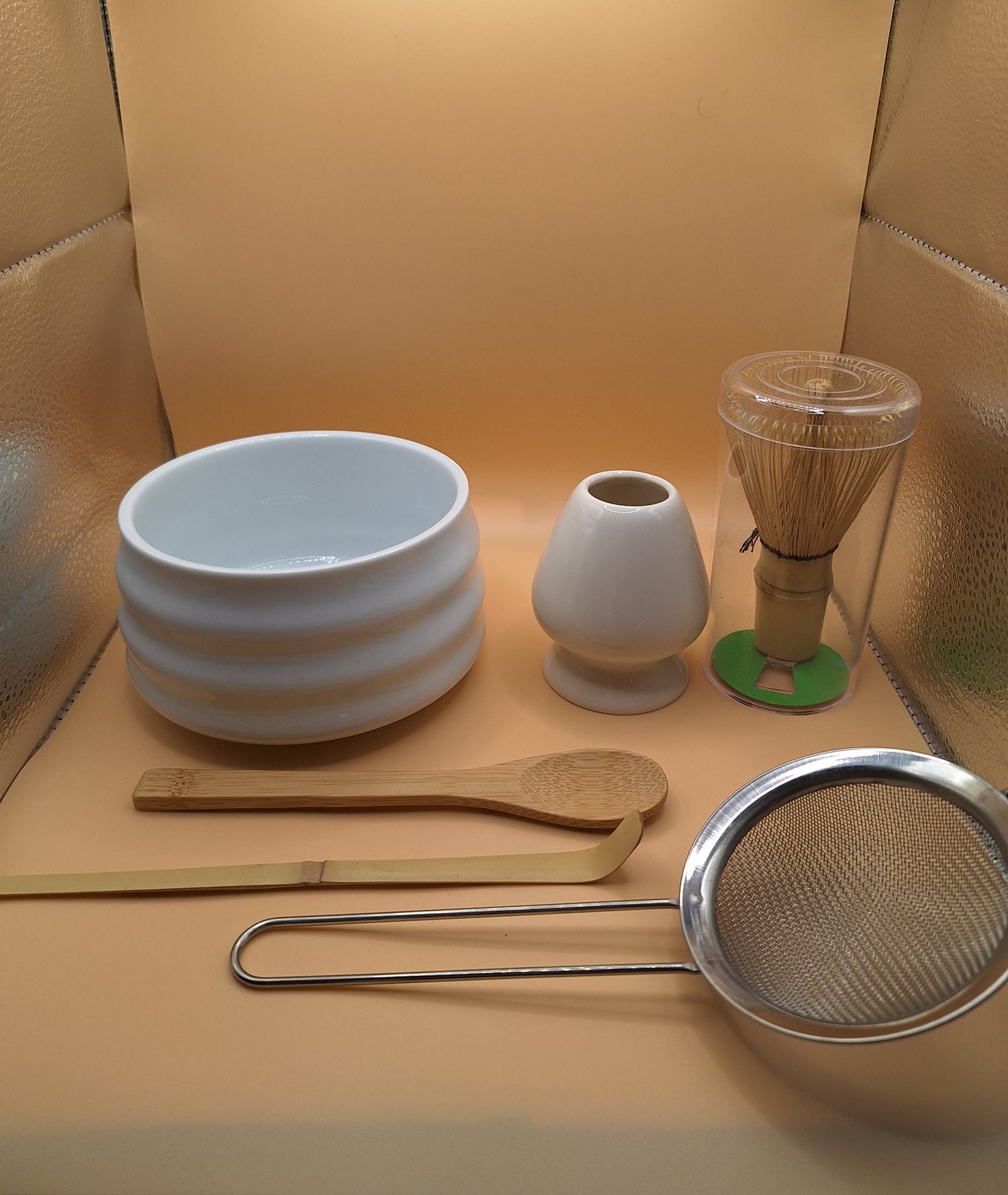 🍵 Yuki no Nami ( 雪の波 ) Ensemble de Cérémonie Matcha ''Vagues de neige'' en Céramique