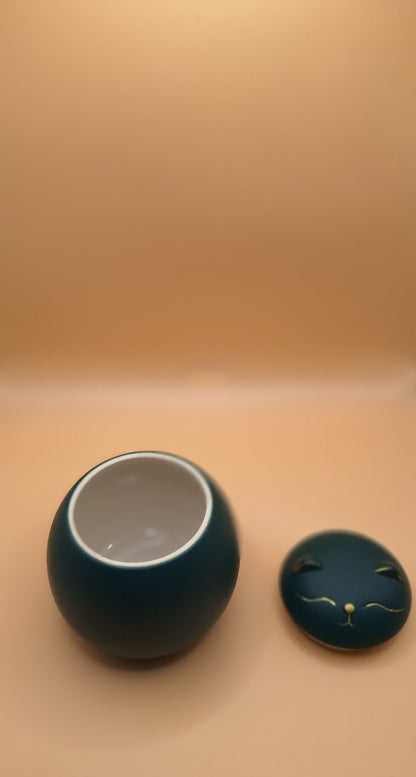 Cat Tea Jars - Ceramic &amp; Cute - Choice of Colors