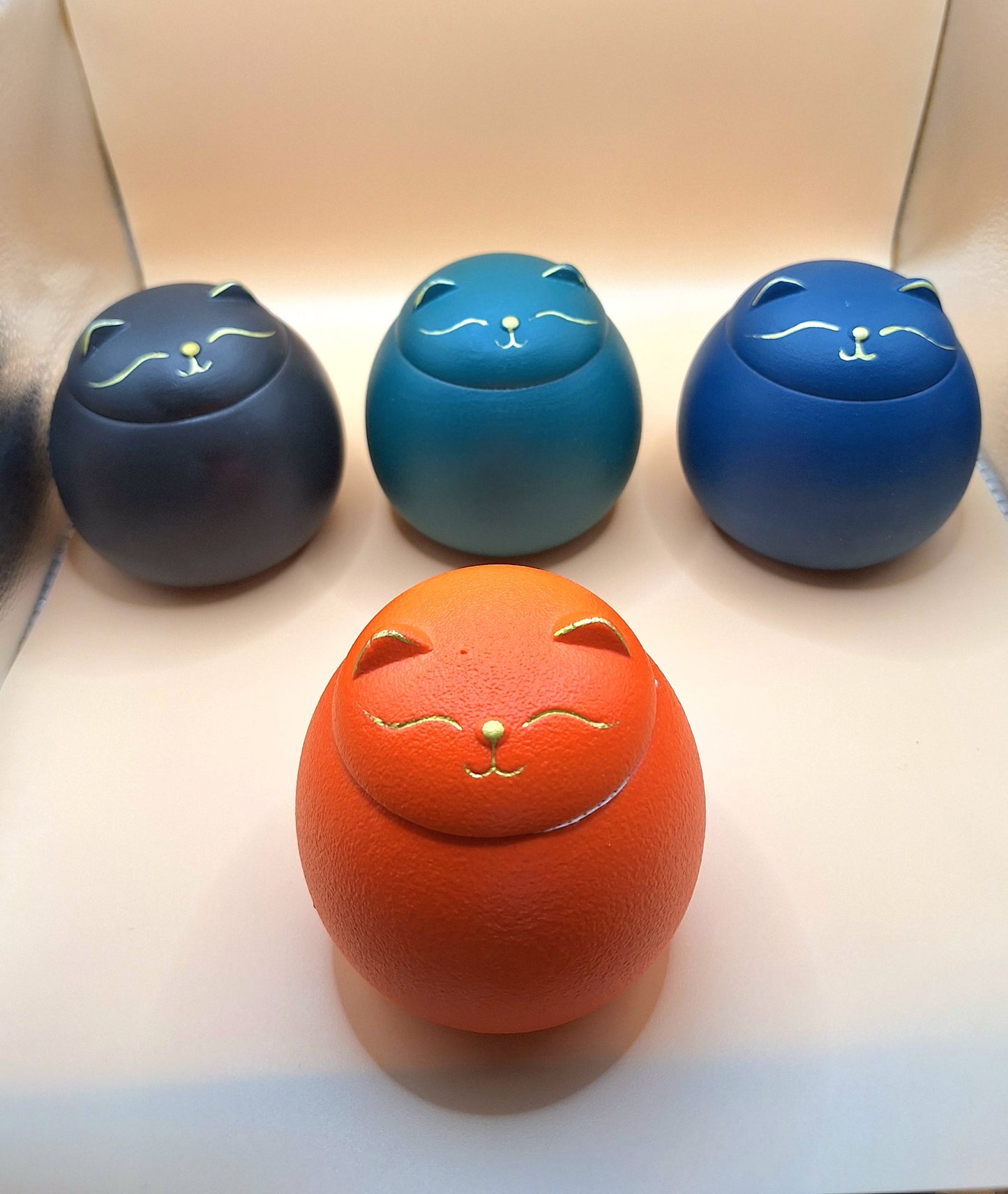 Bocaux à thé en forme de chat – en céramique et tout mignons - Couleur au choix