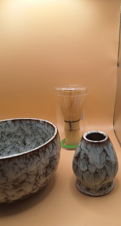 🍃 Set de Matcha 6 Pièces Céramique – Iwagumo 岩雲 “Nuage de pierre”