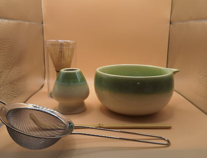 🌿🍶5-piece matcha kit - Ryokushiro – 緑白 Plant harmony &amp; vanilla light