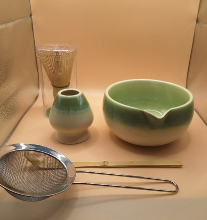 🌿🍶5-piece matcha kit - Ryokushiro – 緑白 Plant harmony &amp; vanilla light